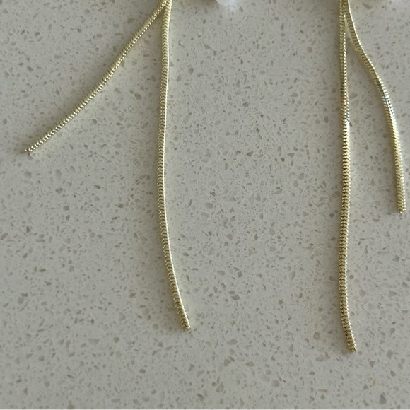 Front Back Pearl Dangling Earrings - Picture 12 of 13